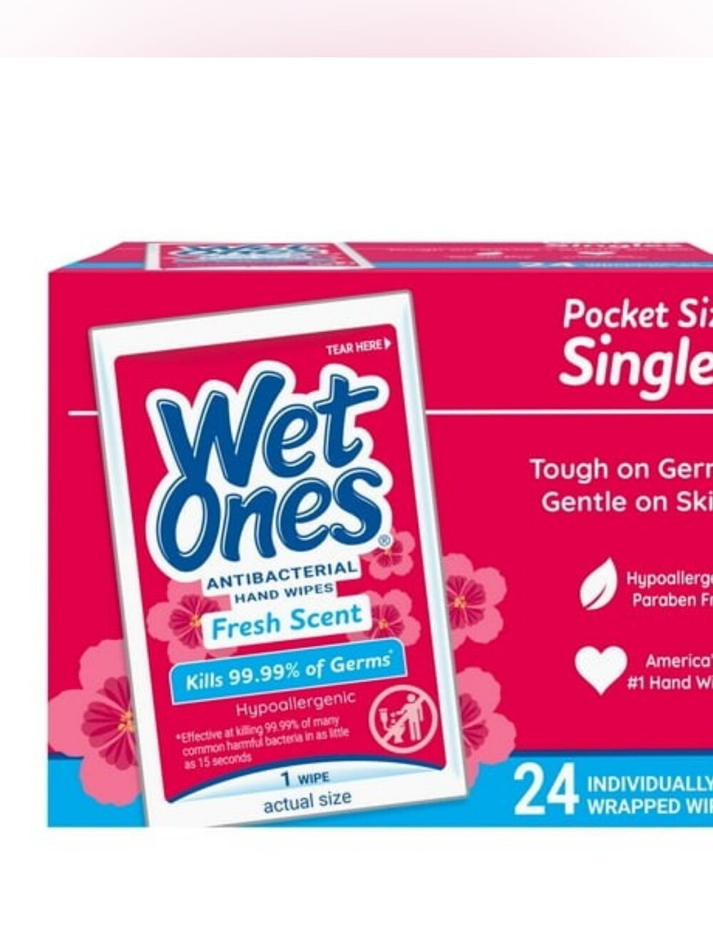 Lot of 8 Wet Ones Antibacterial Hand Wipes – Pocket Size Singles